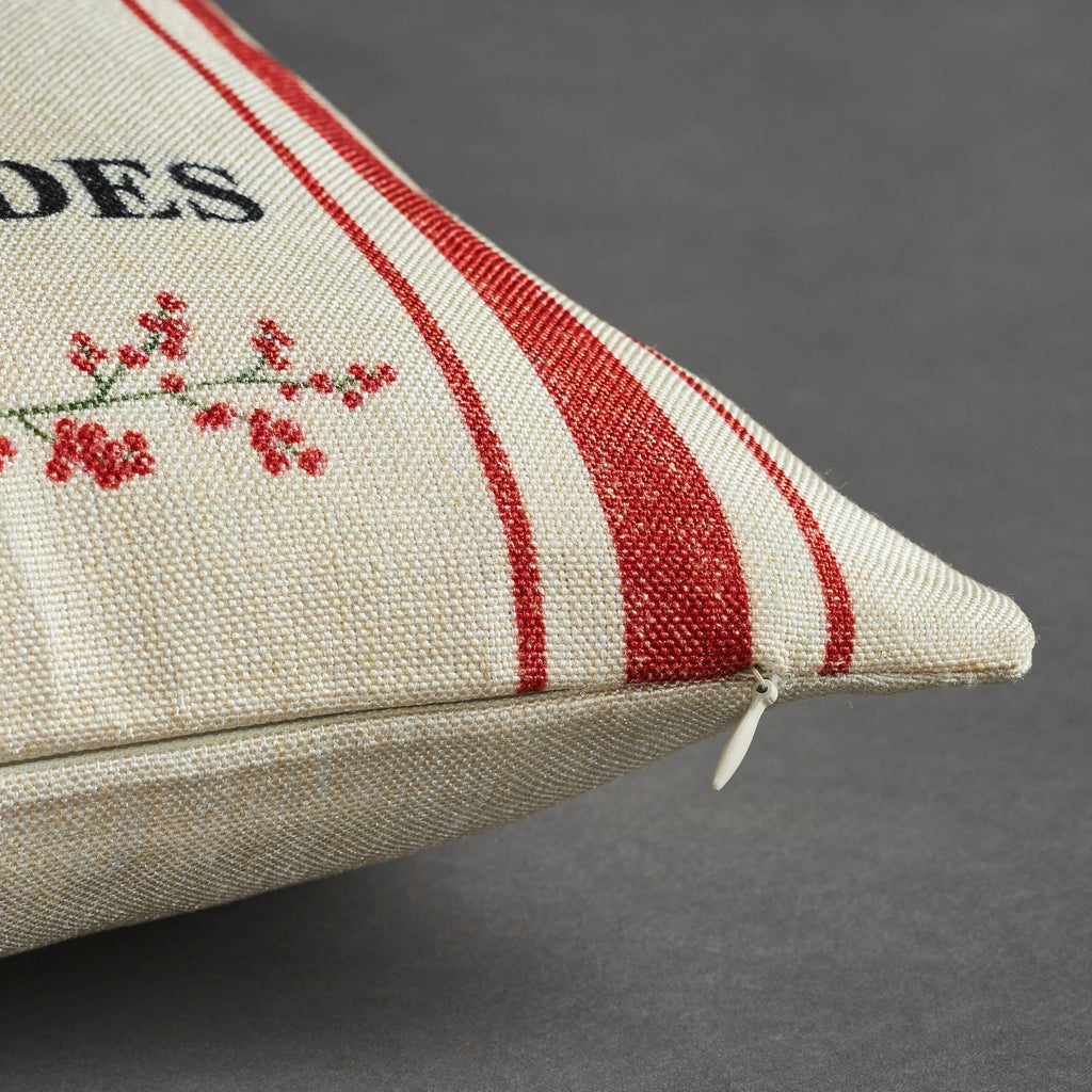 Reindeer Farm Pillow Cover Set of 2 18Lx18W