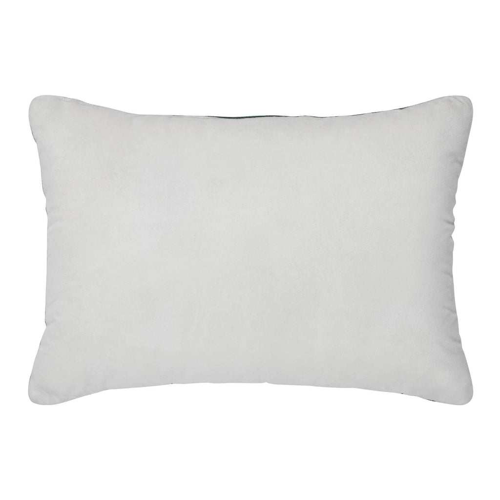 4 Christmas Trees Green Velvet Throw Pillow 14x10
