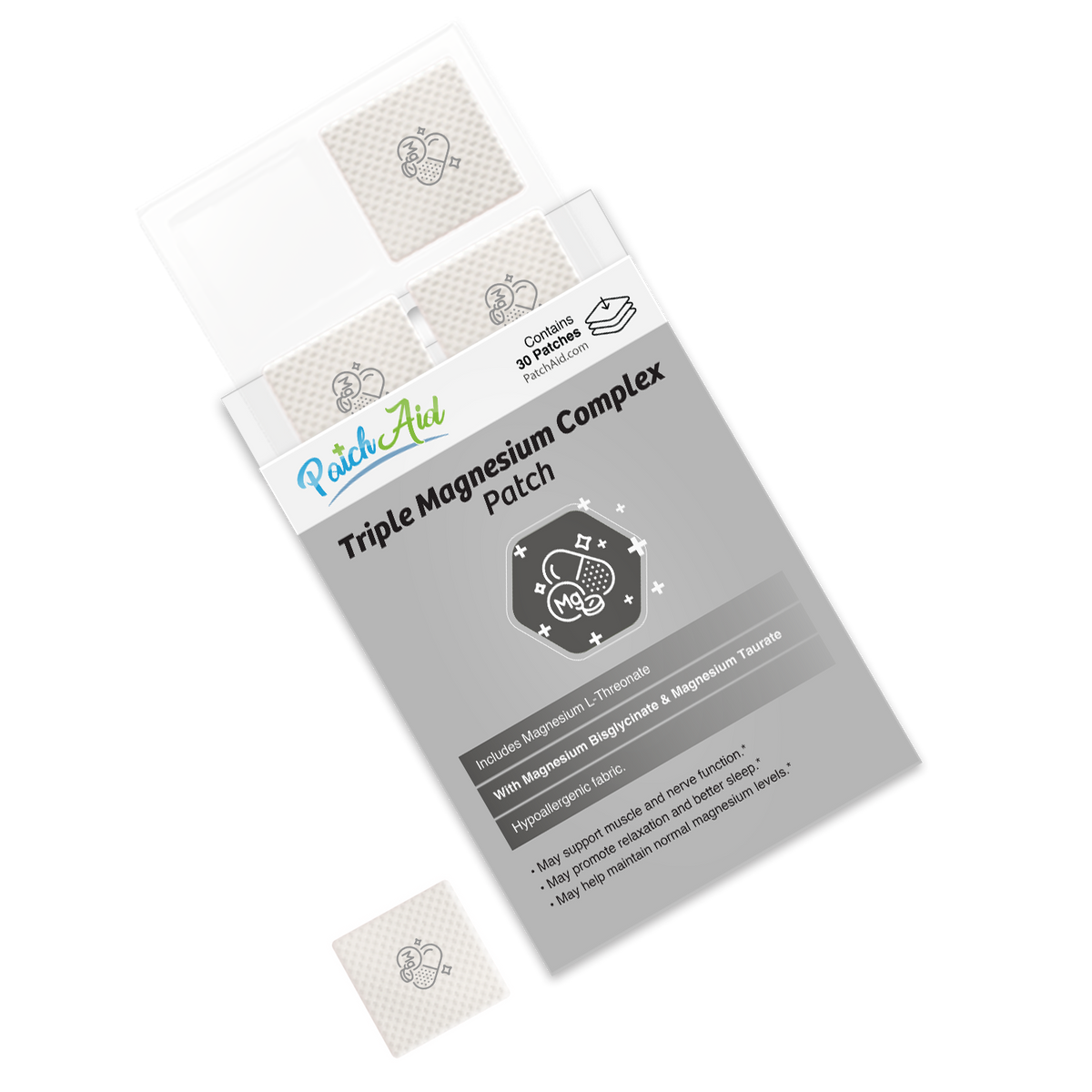Triple Magnesium Complex Patch - Relaxation & Muscle Support: 1-Pack